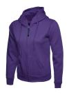 UC505 Ladies Classic Full Zip Hooded Sweatshirt Purple colour image